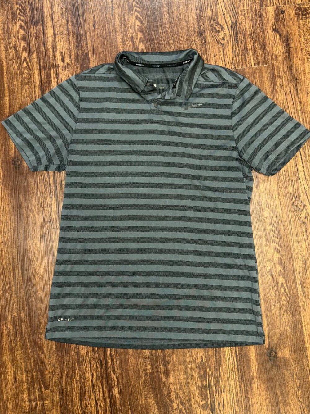 Nike Golf Dri-FIT Polo Shirt Men's Large Gray Black - Picture 3 of 7